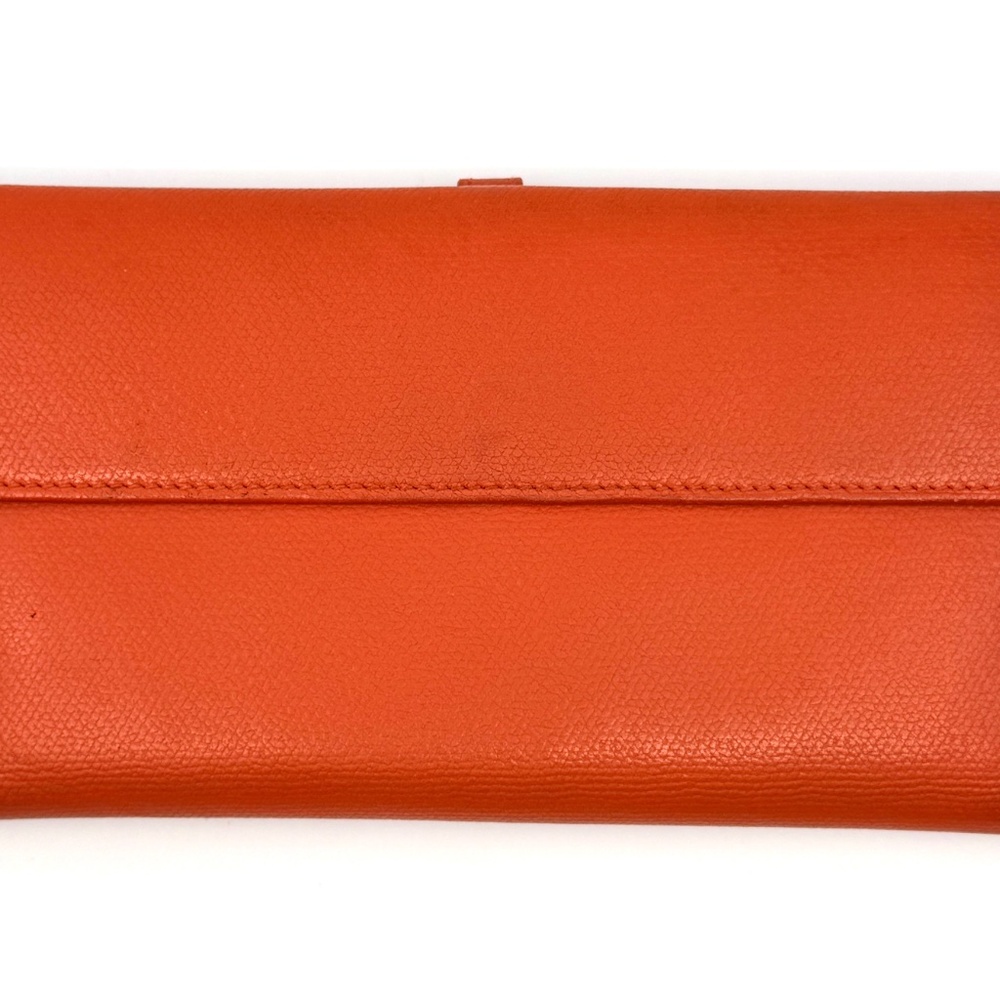 Authentic Chanel Coco Button Wallet, Orange Color… - image 2